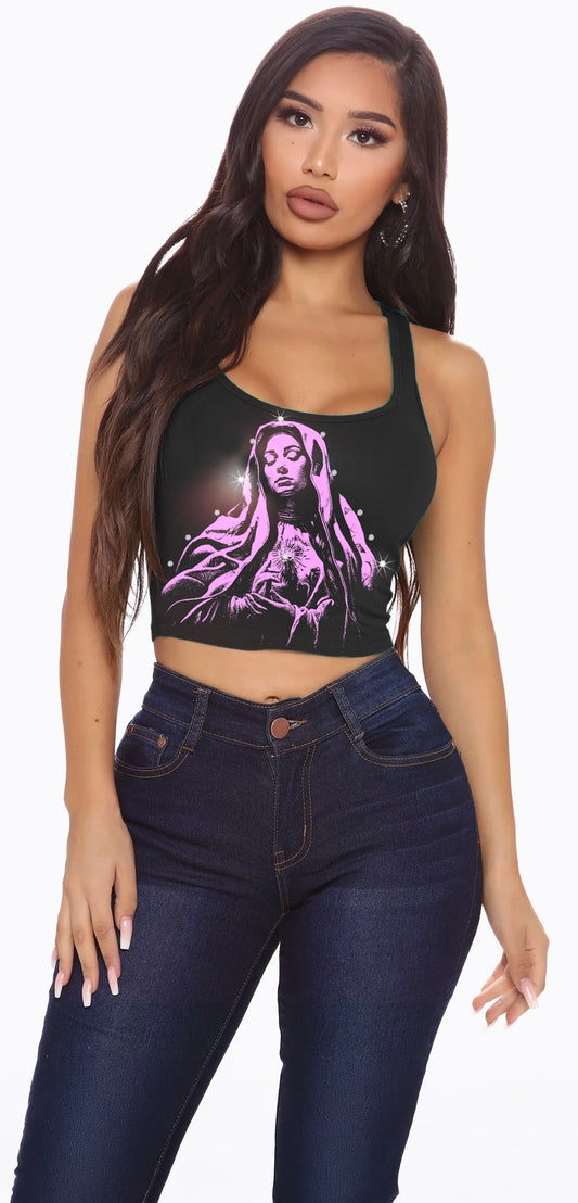 VIRGENCITA CHROME TANK TOP