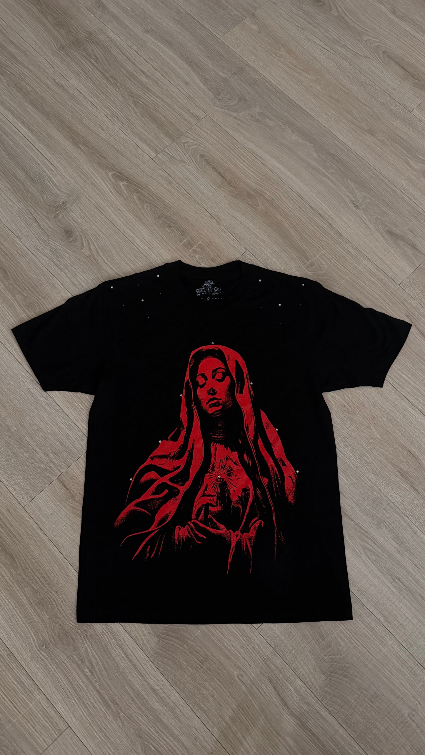 (Colorways) VIRGEN MARY RHINESTONE TEE SHIRT