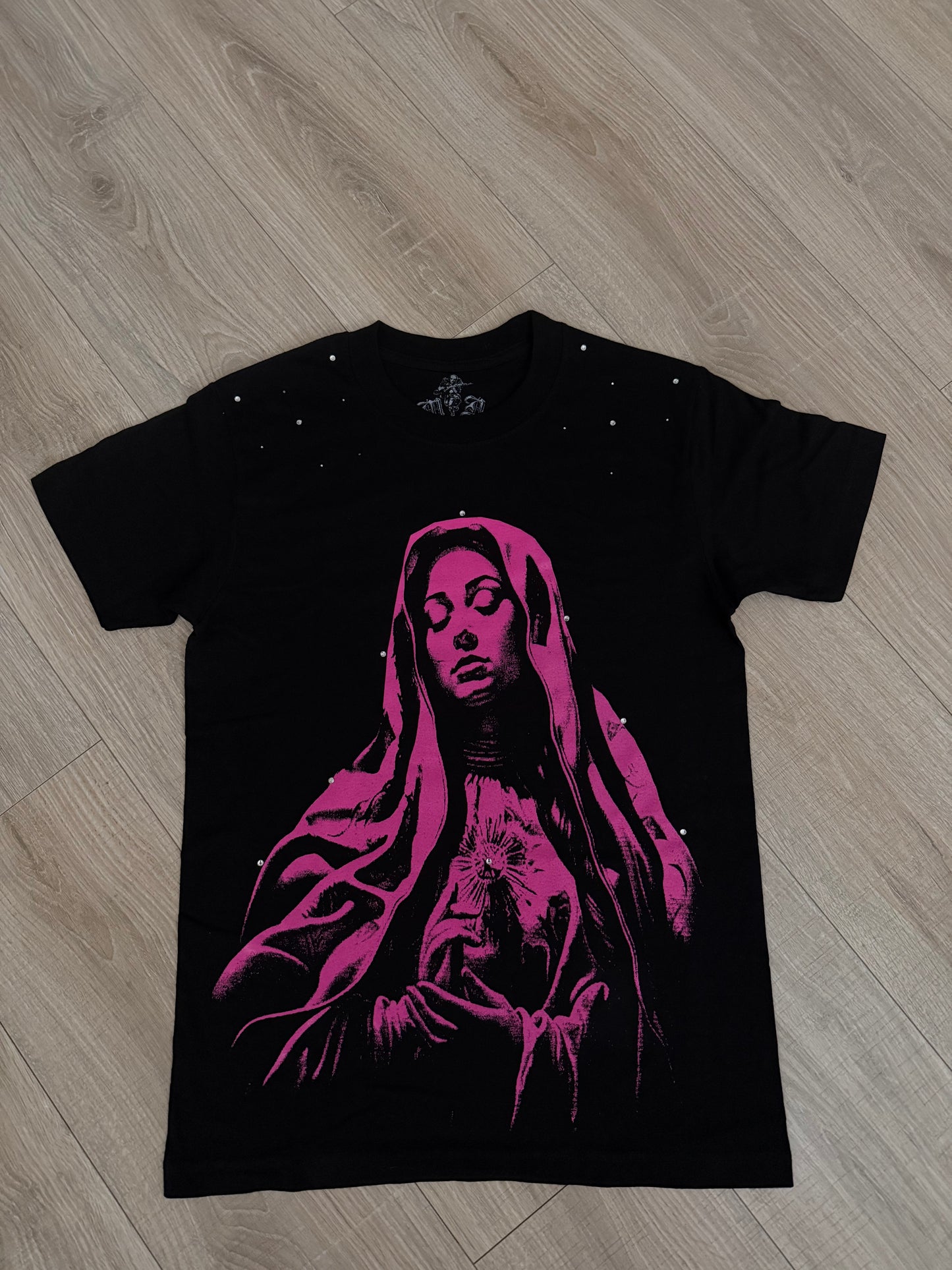 (Colorways) VIRGEN MARY RHINESTONE TEE SHIRT